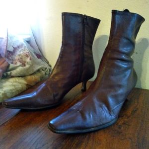 Vero Cuoio Brown Italian leather ankle boots